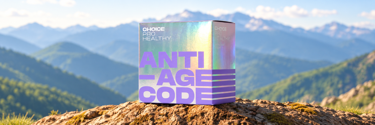CHOICE PRO HEALTHY ANTI AGE CODE на тлі гір