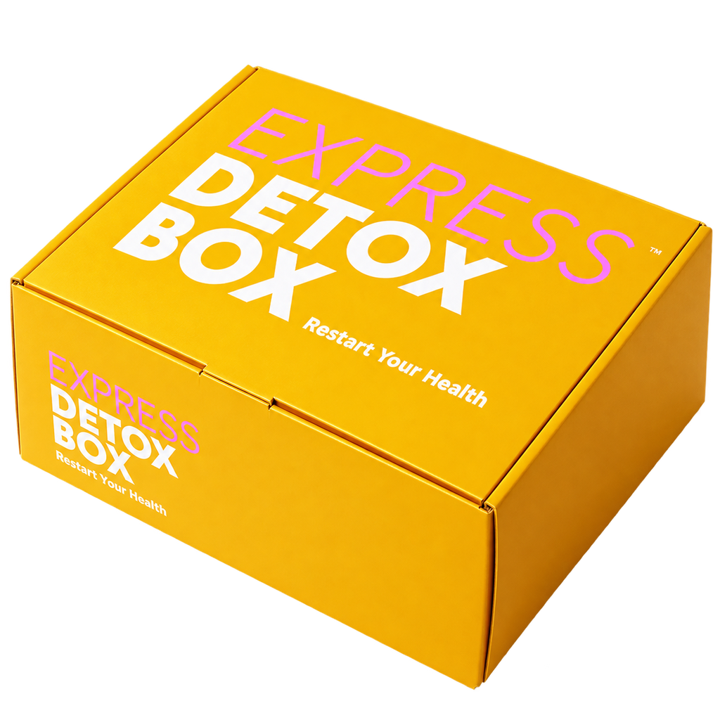 ЕXPRESS DETOX BOX — упаковка на прозорому фоні